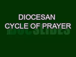 DIOCESAN CYCLE OF PRAYER