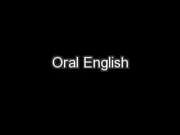 Oral English