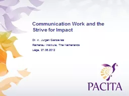 Communication Work and the Strive for Impact