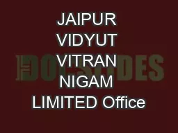 JAIPUR VIDYUT VITRAN NIGAM LIMITED Office
