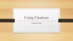 Using Citations