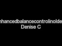 Noiseenhancedbalancecontrolinolderadults Denise C