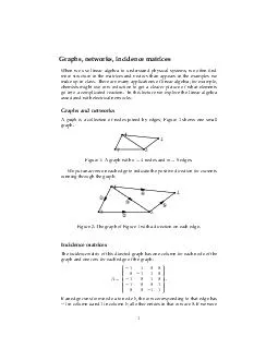 Graphs networks incidence matrices When we use inear algebra to understand physical systems