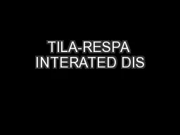 TILA-RESPA INTERATED DIS