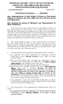 DELHI JAL BOARD : GOVT. OF NCT OF DELHI OFFICE OF THE DIRECTOR (REVENU