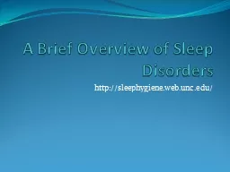 A Brief Overview of Sleep Disorders