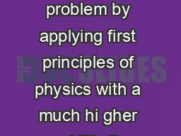 In m odern tim  physics including geophysics solves realworld problem by applying first