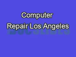 Computer Repair Los Angeles