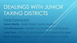 Dealings with Junior taxing districts