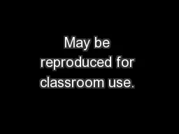 May be reproduced for classroom use. 