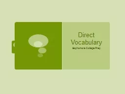 Direct Vocabulary