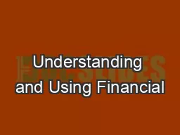 Understanding and Using Financial