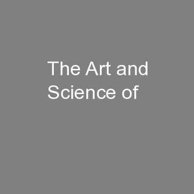 The Art and Science of