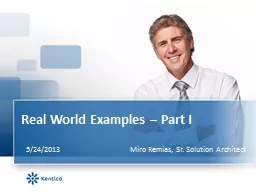 Real World Examples –