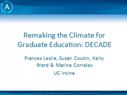 Remaking the Climate for Graduate Education: DECADE