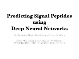 Predicting Signal Peptides using