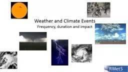 Weather and Climate Events