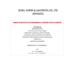 EMBU WATER & SANITATION CO. LTD
