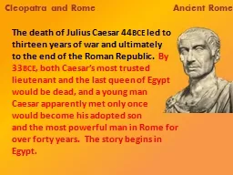 The death of Julius Caesar 44