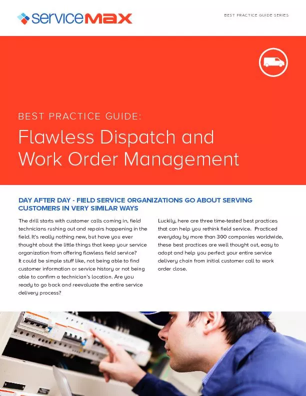 BEST PRACTICE GUIDE:Work Order Management