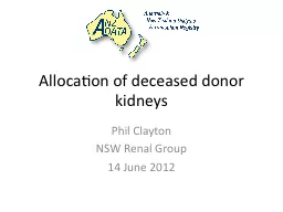 Allocation of deceased donor kidneys