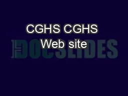 CGHS CGHS Web site