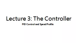 Lecture 3: The Controller
