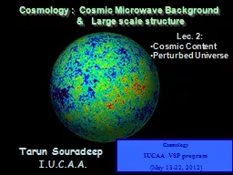 Cosmology :  Cosmic Microwave Background