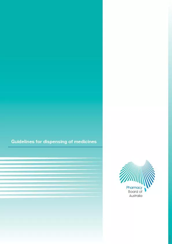Guidelines for dispensing of medicines6585 08/10