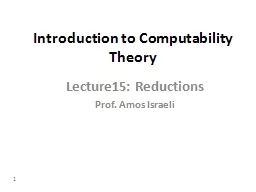 1 Introduction to Computability Theory