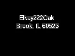 Elkay222Oak Brook, IL 60523