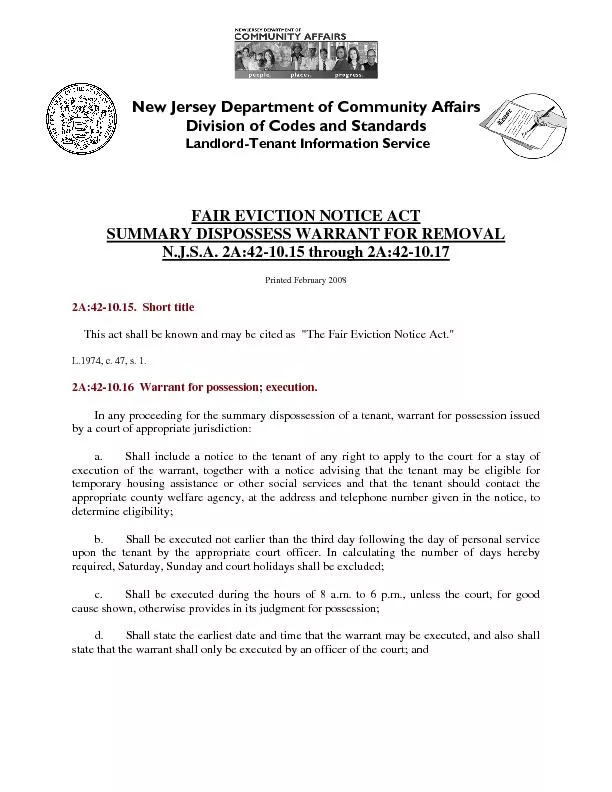 New Jersey Department of Community Affairs