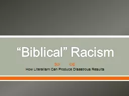 “Biblical” Racism