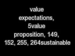 value expectations, 5value proposition, 149, 152, 255, 264sustainable