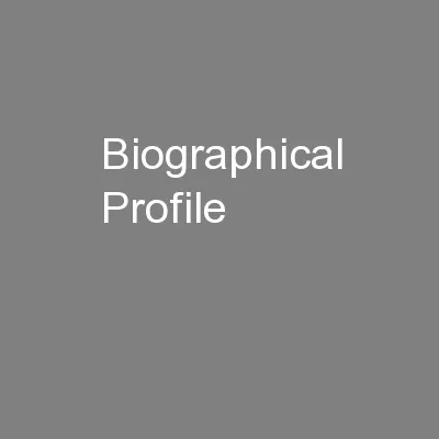 Biographical Profile