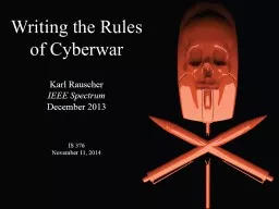 Writing the Rules of Cyberwar