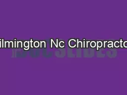 Wilmington Nc Chiropractors