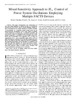 IEEE TRANSACTIONS ON POWER SYSTEMS VOL