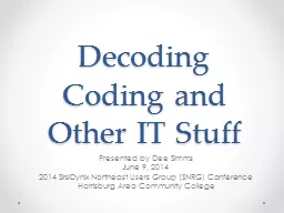 Decoding Coding and Other IT Stuff