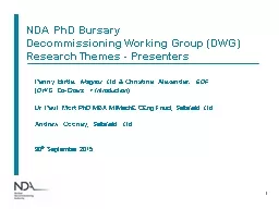 NDA PhD Bursary