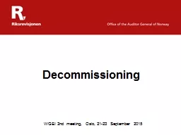 Decommissioning