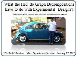 What the Hell do Graph Decompositions have to do with Exper