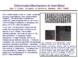 Deformation Mechanisms in Gum Metal