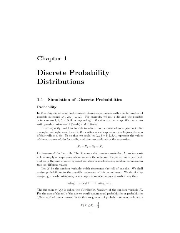 Chapter1DiscreteProbability1.1SimulationofDiscreteProbabilitiesProbabi