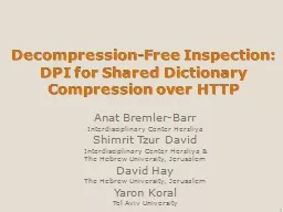 Decompression-Free Inspection: DPI for Shared Dictionary Co