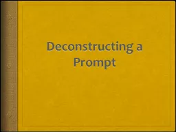 Deconstructing a Prompt
