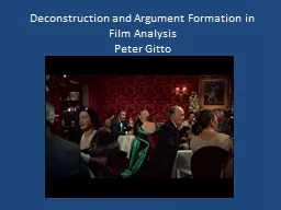 Deconstruction and Argument Formation in Film Analysis