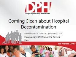 Coming Clean about Hospital Decontamination