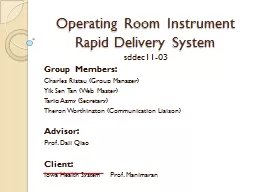 Operating Room Instrument Rapid Delivery System