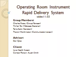 Operating Room Instrument Rapid Delivery System